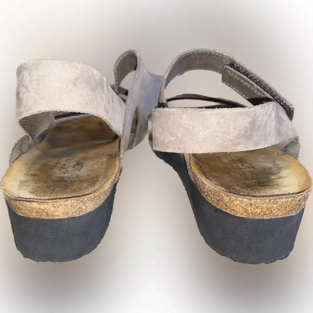 Naot Kayla Wedge Stone Leather Women’s Size EU 41 US 10